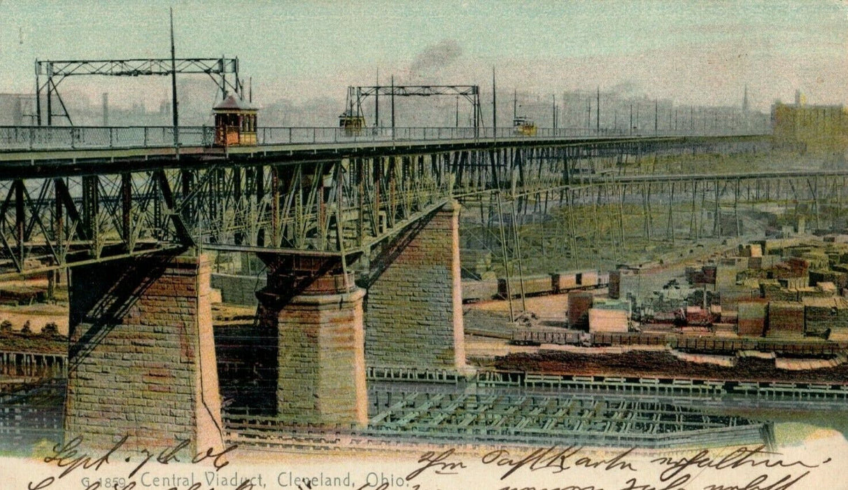 1906 Central Viaduct Cleveland Ohio OH Posted Antique Postcard