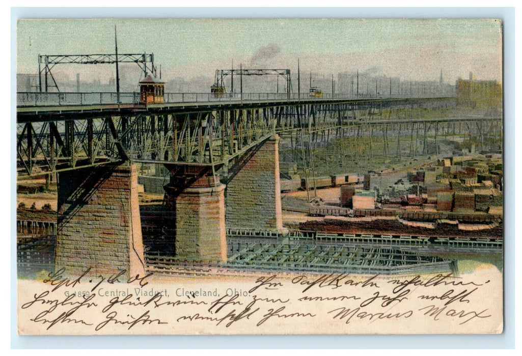 1906 Central Viaduct Cleveland Ohio OH Posted Antique Postcard