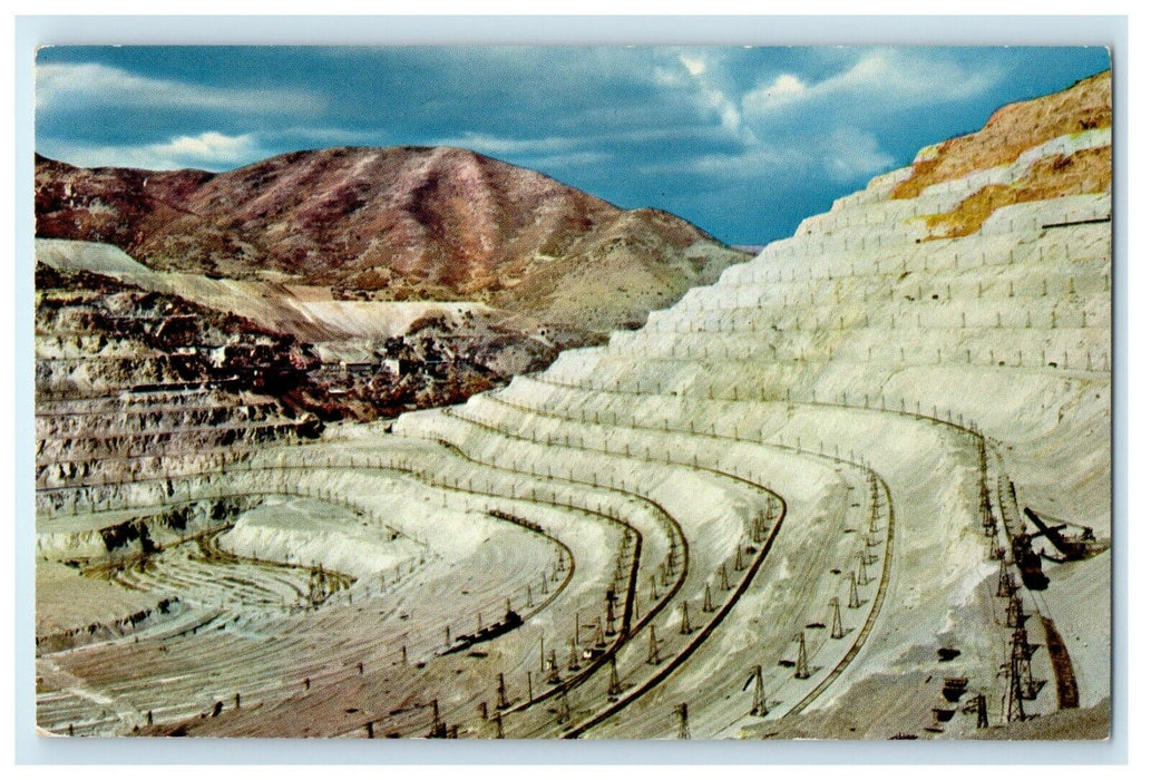 c1950's Bingham Copper Mine Largest Open Pit Salt Lake City Utah UT Postcard