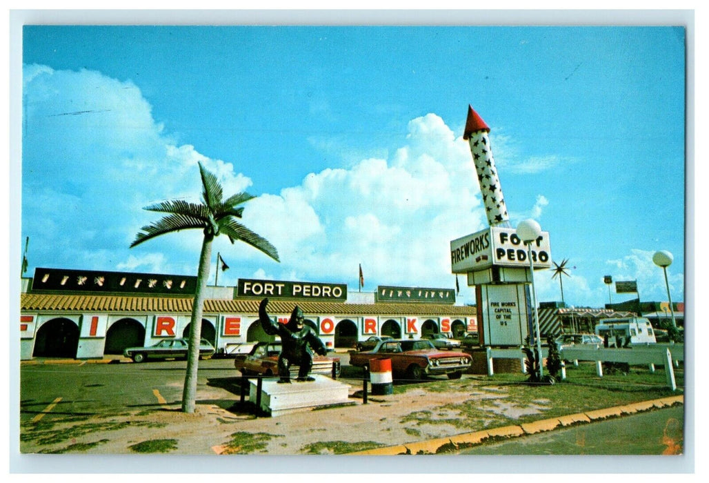 c1960's Fort Pedro South Of The Border Restaurant South Carolina SC Postcard