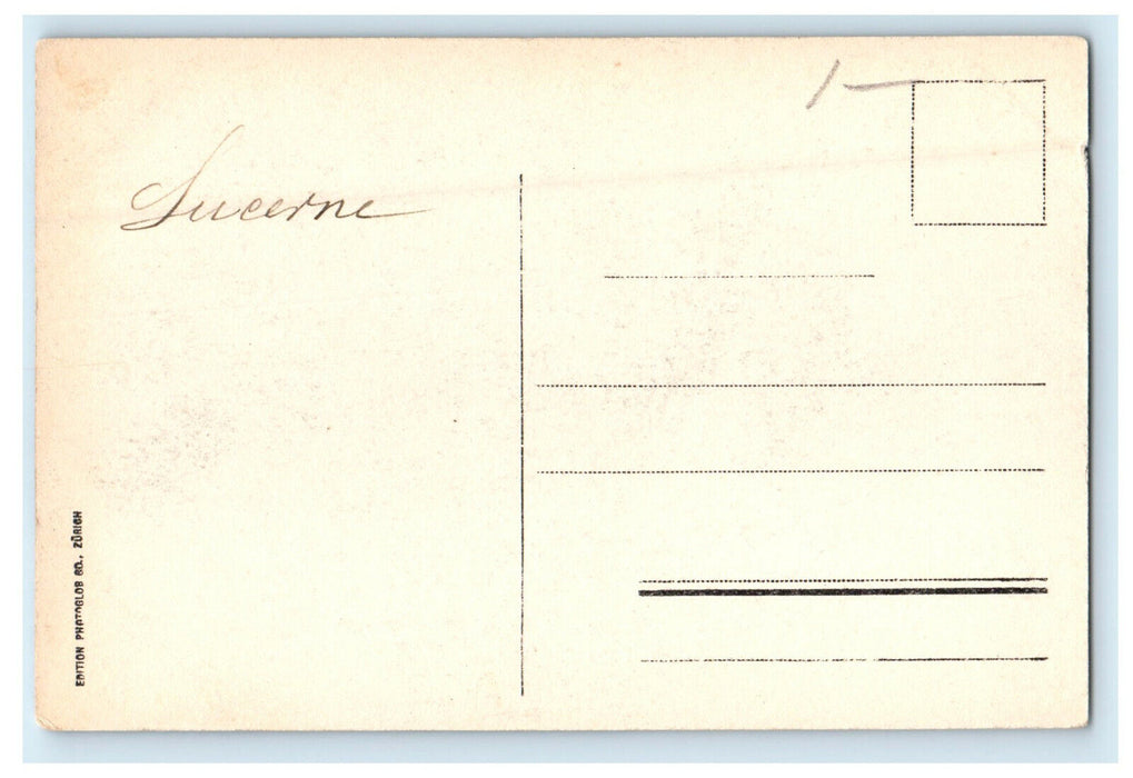 c1910s Inclined Railway, Pilatusbahn Eselwand Switzerland Foreign Postcard