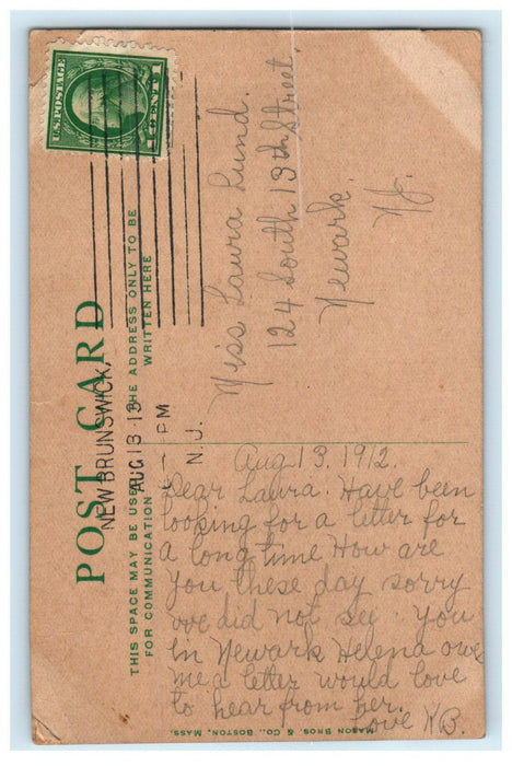 1914 Surf in Front of The Cape Casino, Cape Elizabeth, Maine ME Postcard