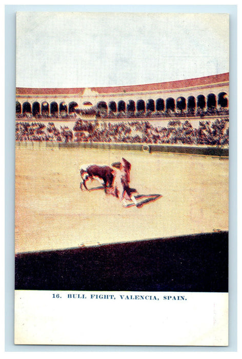 c1910s Bull Fight Valencia Spain Antique Unposted Foreign Antique Postcard