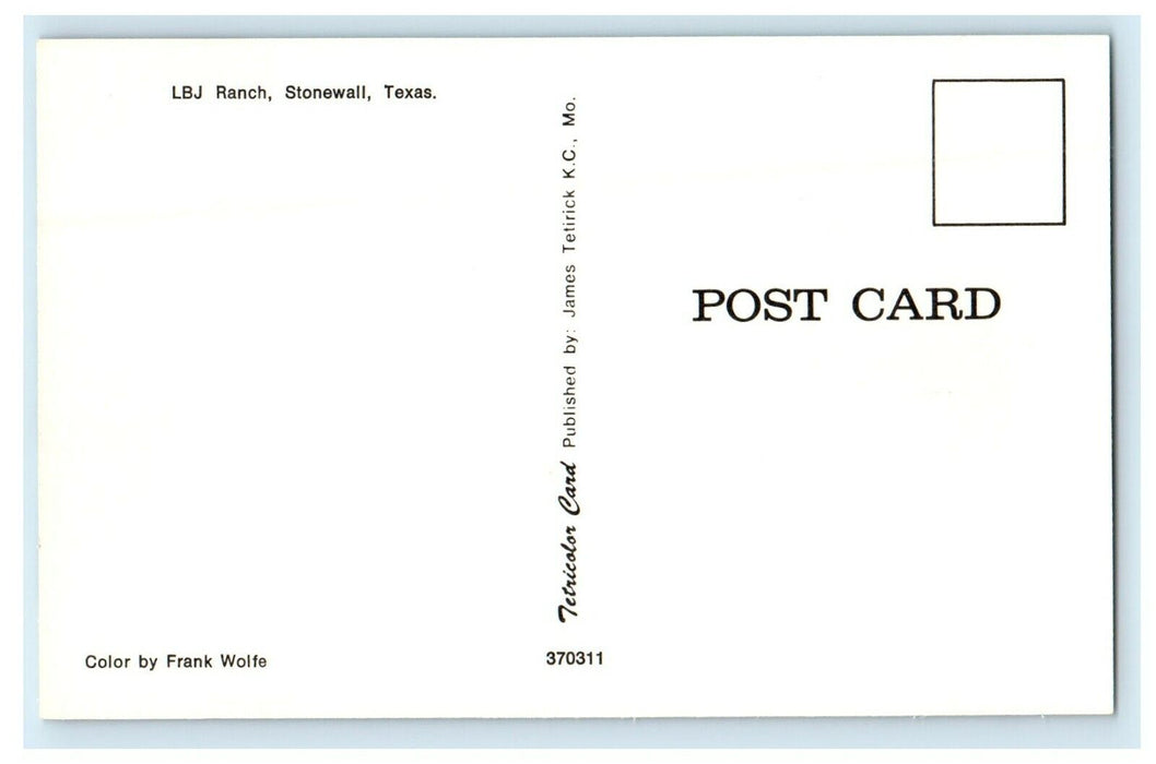 Stonewall Texas TX, The Summer Whitehouse LBJ Ranch Political Postcard