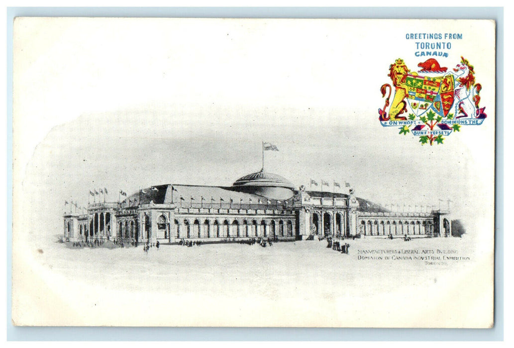 c1905s Liberal Arts Building Greetings from Toronto Canada Foreign Postcard