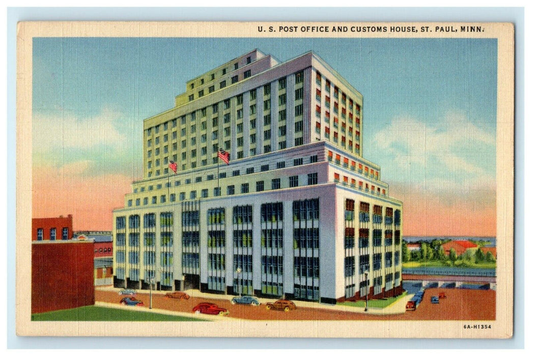 c1940's U.S Post Office And Customs House St. Paul Minnesota MN Postcard