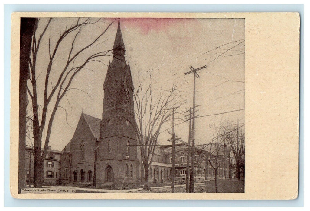 c1910 Tabernacle Baptist Church Utica New York NY Unposted Antique Postcard