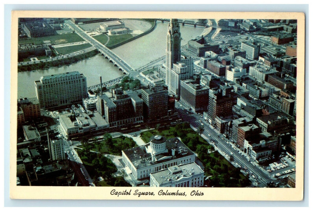 c1940's Aerial View Capitol House Columbus Ohio OH Unposted Vintage Postcard