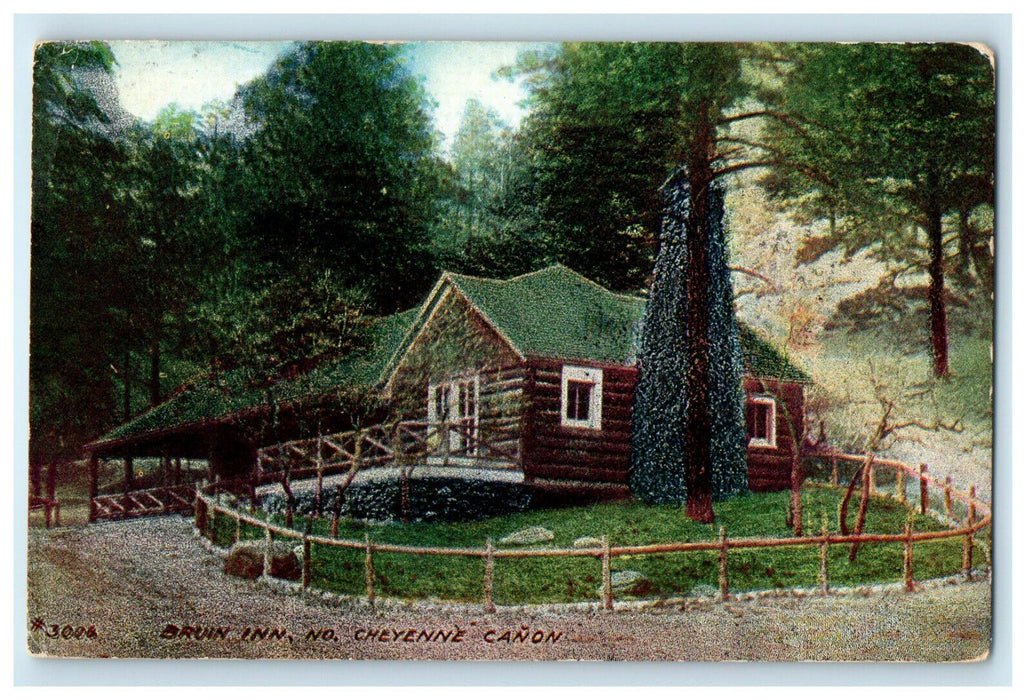 c1910s Bruin Inn Co. Cheyenne Canon Colorado CO Whitehall NY Postcard