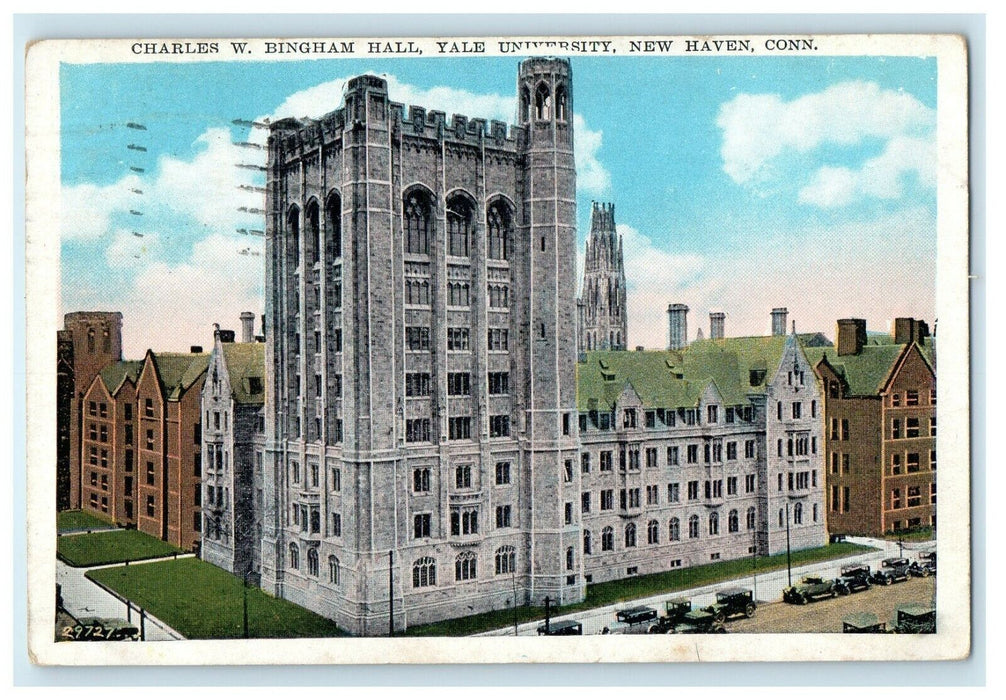 1929 Charles Bingham Hall Yale University View New Haven Connecticut CT Postcard