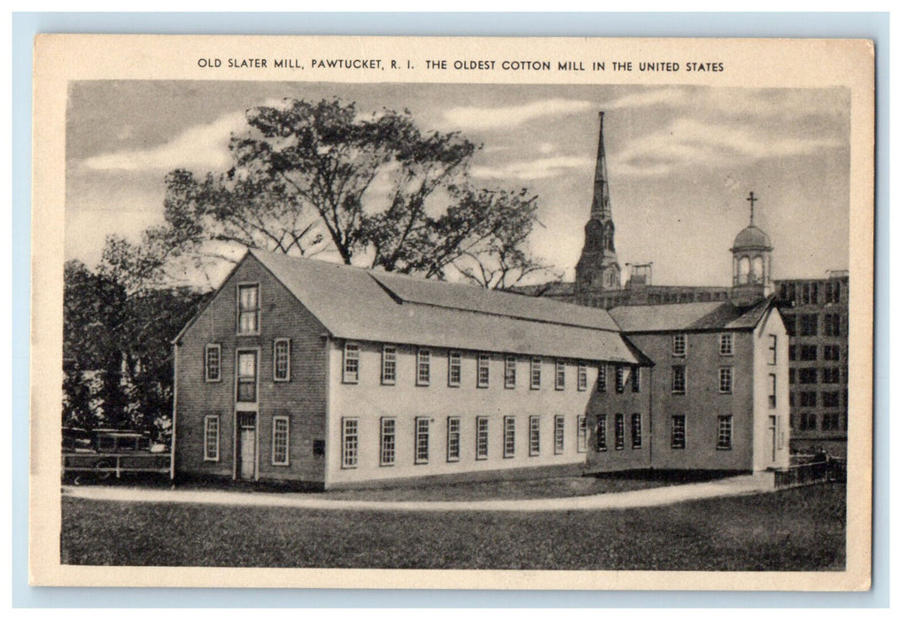 c1910s Old Slater Mill Pawtucket Rhode Island RI Antique Unposted Postcard