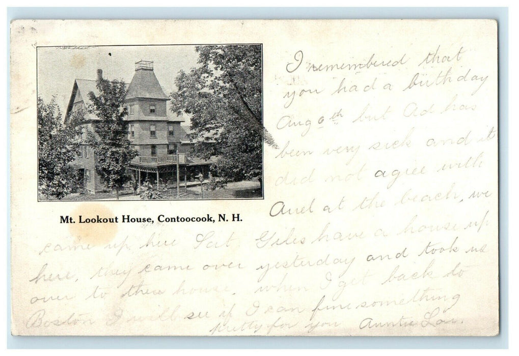 1905 Mt. Lookout House Contoocook New Hampshire NH Posted Antique Postcard