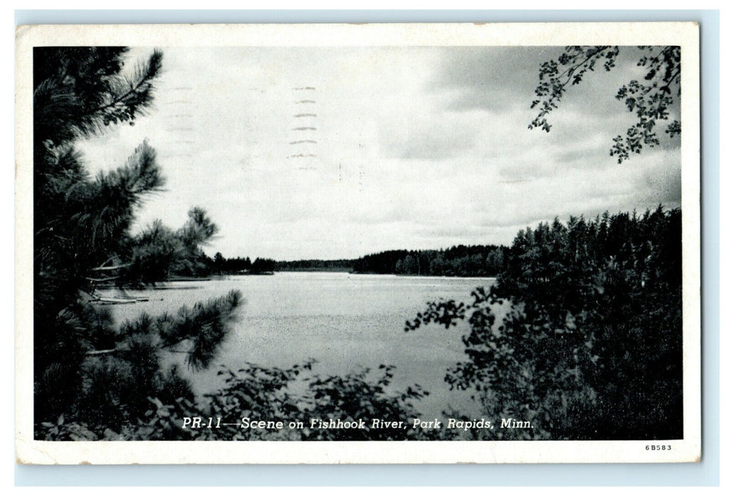 1918 Fishhook River Park Rapids Minnesota MN Posted Antique Postcard