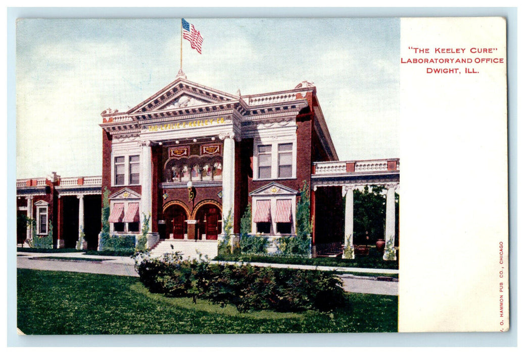 c1905s The Keeley Cure Laboratory and Office Dwight Illinois IL Postcard