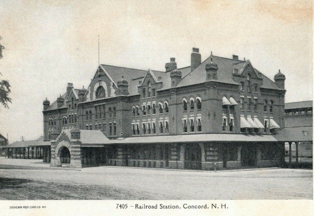 c1905 Railroad Station Concord New Hampshire NH Antique Postcard