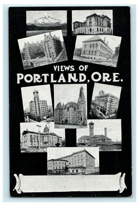 c1905 Multiview of Portland Oregon OR Unposted Antique Postcard