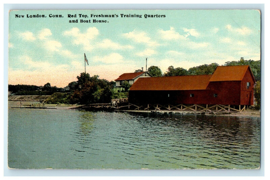 Red Top Freshman's Training Quarters Boat House New London Connecticut Postcard