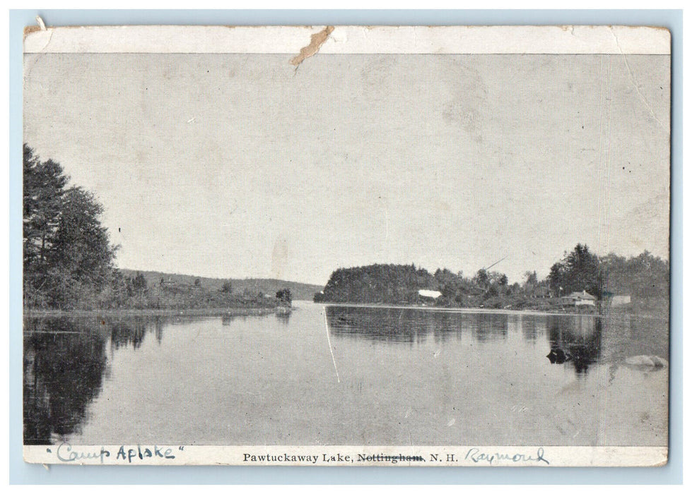 1928 Pawtuckaway Lake Raymond New Hampshire NH Frank W Swallow Postcard