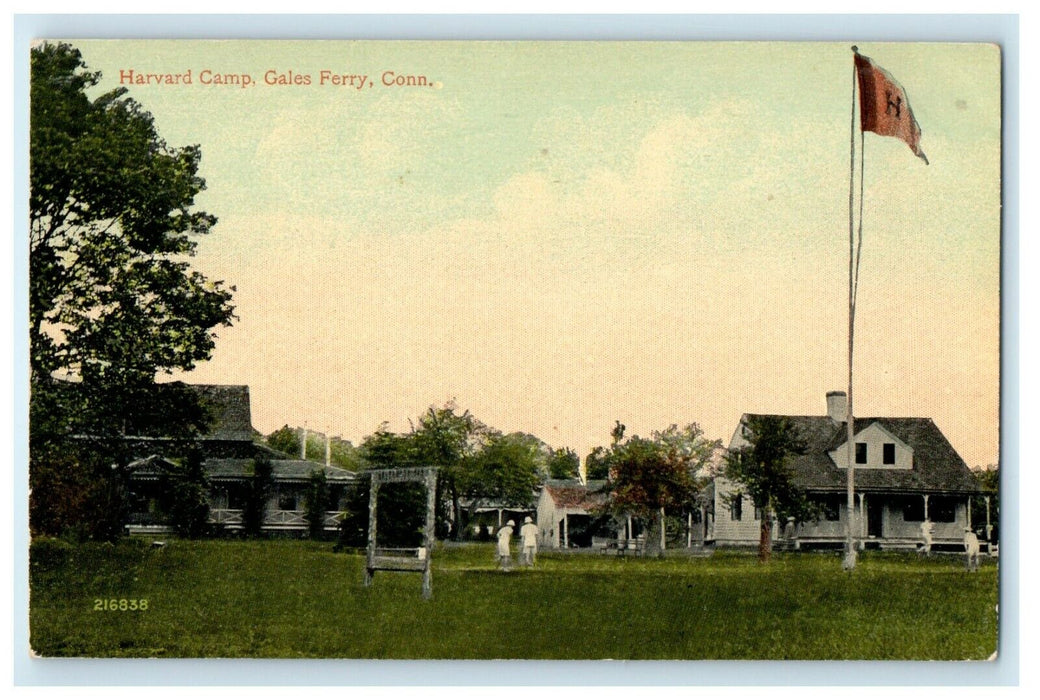 c1910 Harvard Camp Gale's Ferry Connecticut CT Unposted Antique Postcard