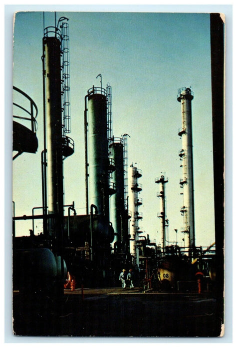 Michigan's Largest Oil Refinery Near Detroit Marathon Oil Company Postcard