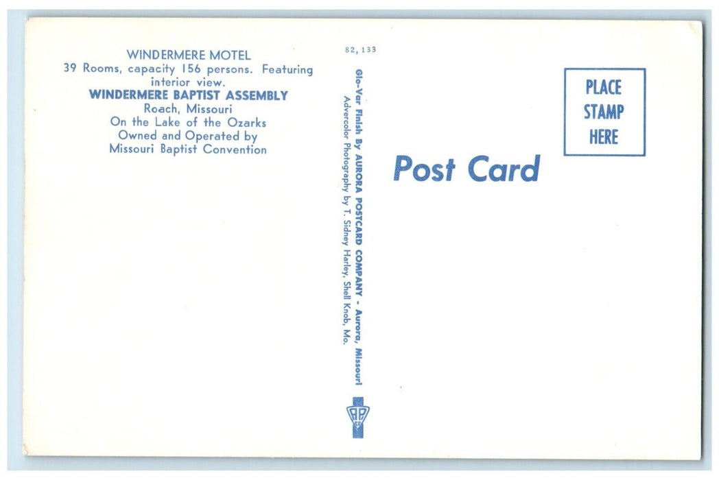 1965 Windermere Hotel And Room View Baptist Assembly Roach Missouri MO Postcard