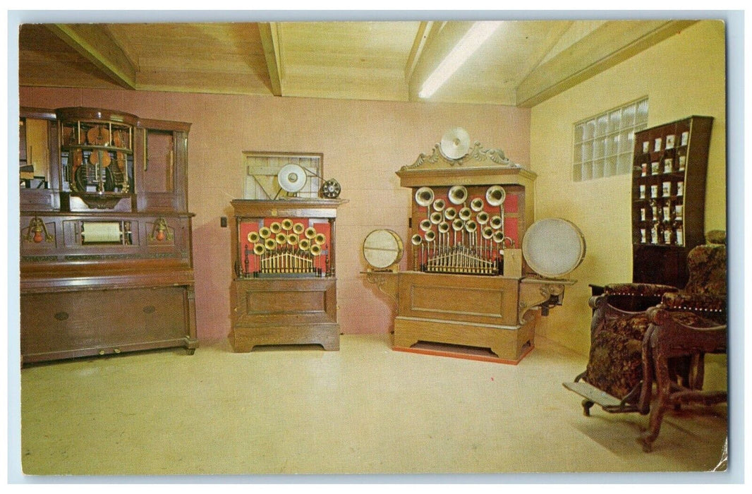 Tangle Calliope Roller Monkey Artisan Band Organ Sikeston Missouri MO Postcard