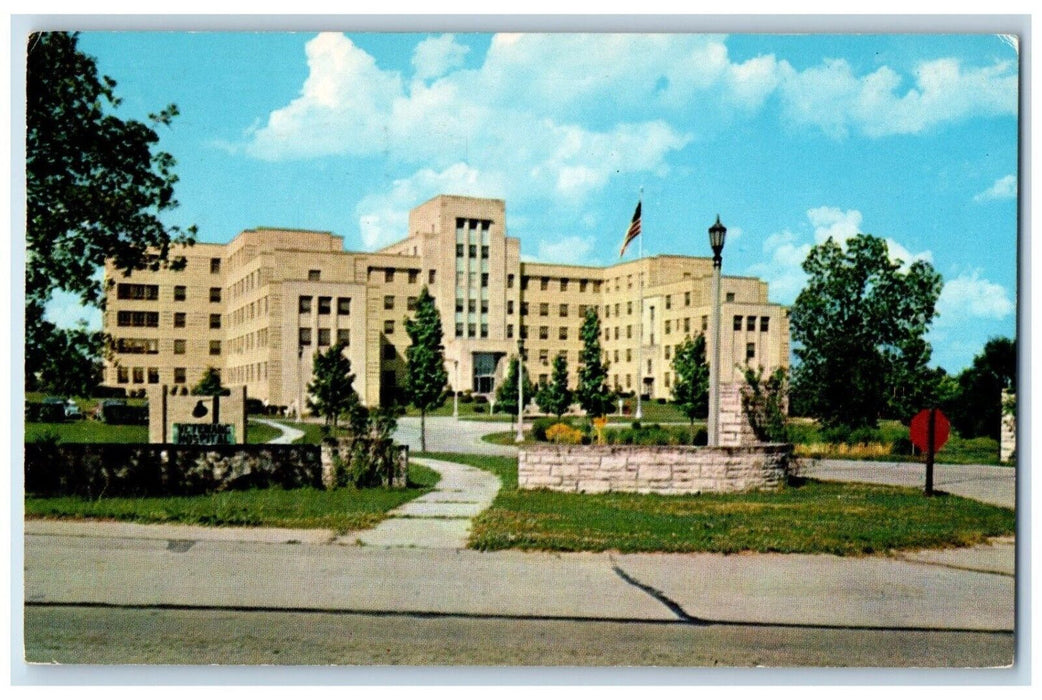 1961 Veterans Administration Hospital Poplar Bluff Missouri MO Vintage Postcard