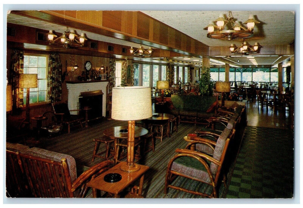 1972 Kirkwood Lodge Interior View Osage Beach Missouri MO Vintage Postcard