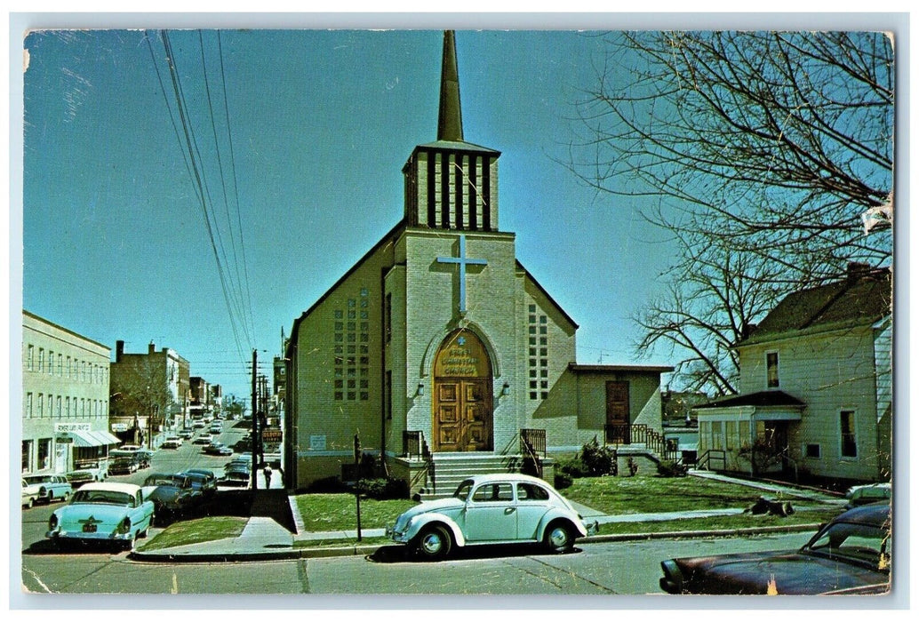 1966 First Christian Church Street View Cars Rolla Missouri MO Vintage Postcard