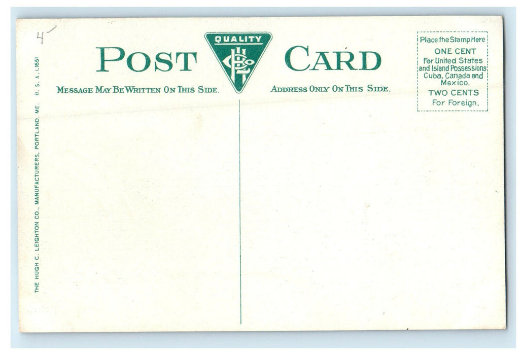 c1910s Car Coming Down Uncanoonuc Mountain, Goffstown New Hampshire NH Postcard