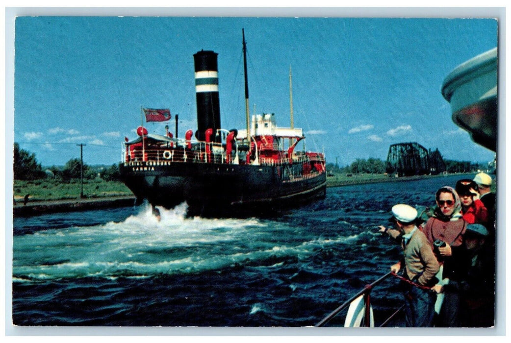 The Imperial Coburg Oil Tanker Ship Sault Ste. Marie Michigan MI Postcard