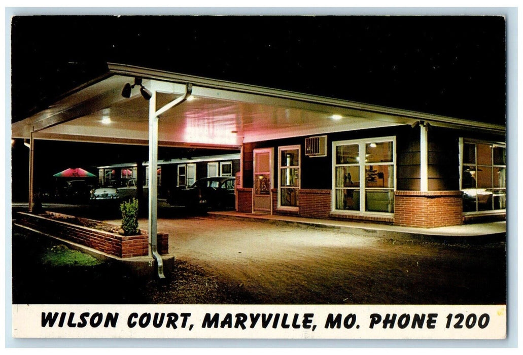 c1950's View Of Wilson Court Maryville Missouri MO Unposted Vintage Postcard