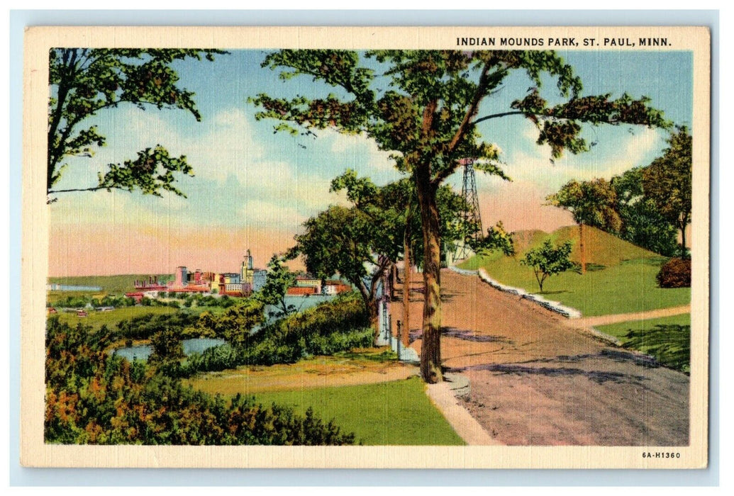 c1940's View Of Indian Mounds Park St. Paul Minnesota MN Vintage Postcard