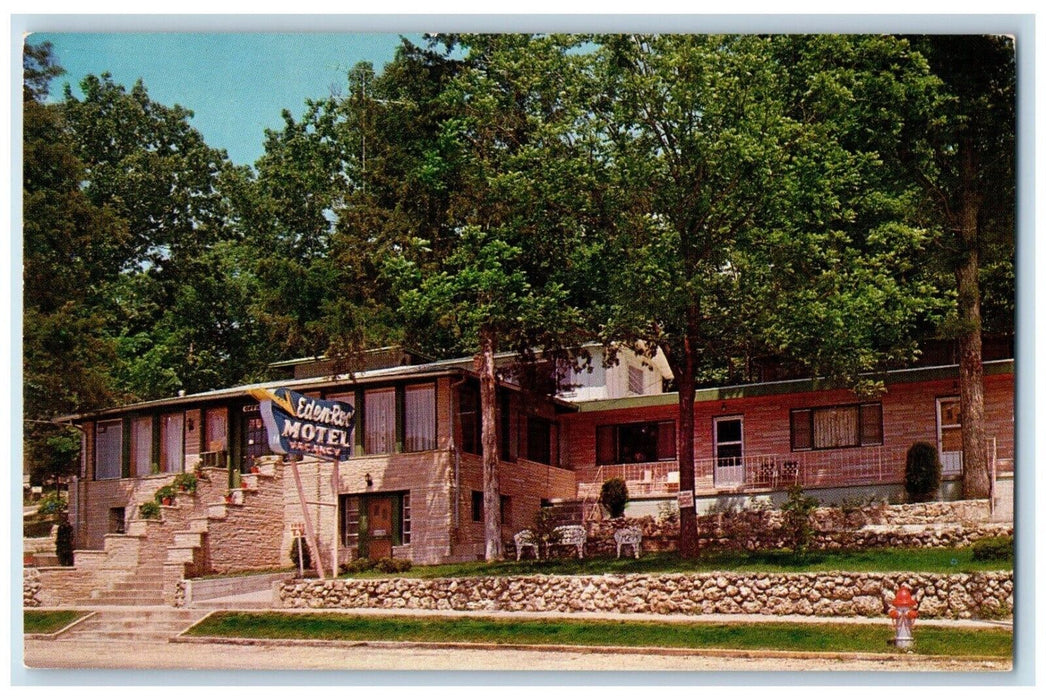 Eden-Roc Motel Naioti's Restaurant Rockaway Beach Missouri MO Vintage Postcard