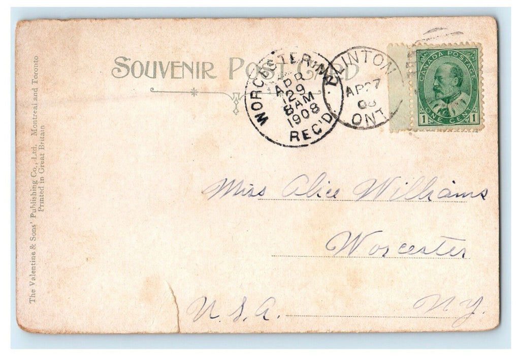 1908 Victoria Jubilee Bridge Montreal Canada Posted Antique Postcard