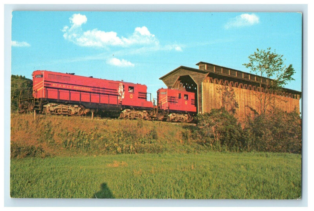 c1960's Fishier Covered Bridge Wolcott Vermont VT Unposted Vintage Postcard