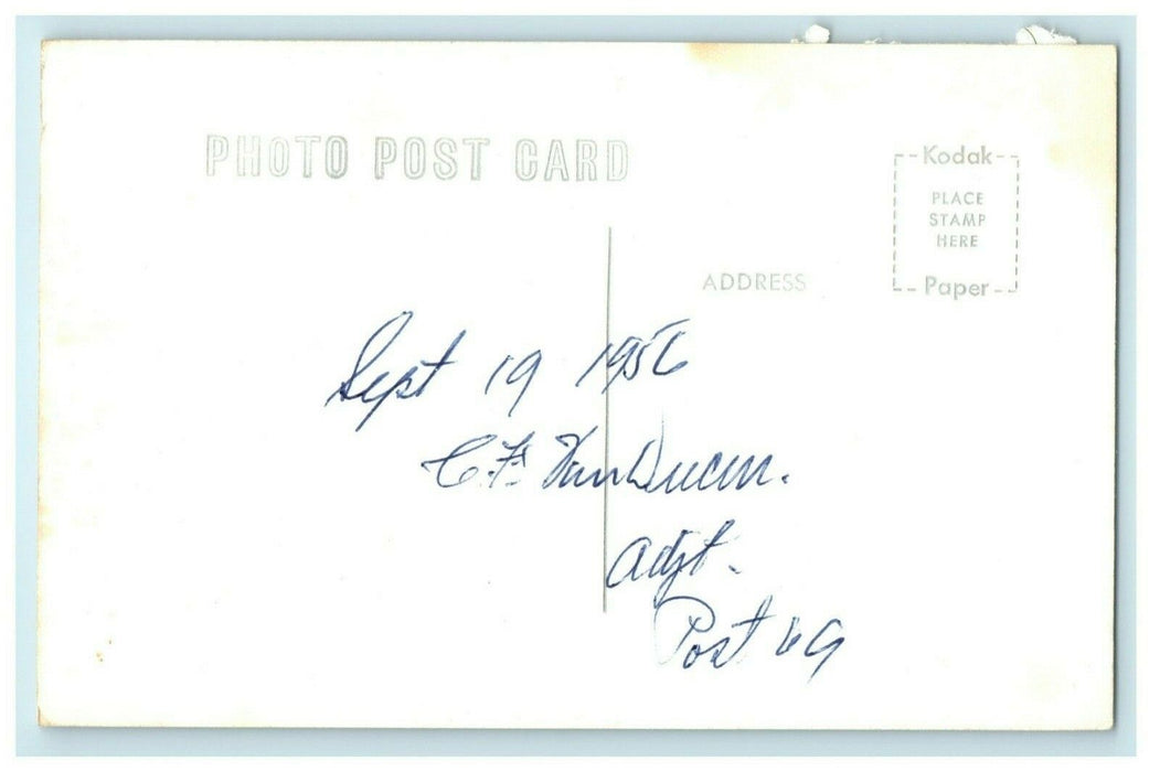 c1950's American Legion Home Robinson Illinois IL Vintage RPPC Photo Postcard