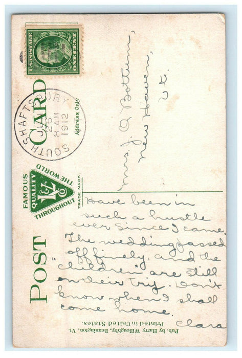 1912 Rutland Railroad Station, Bennington, VT South Shaftsbury VT Postcard