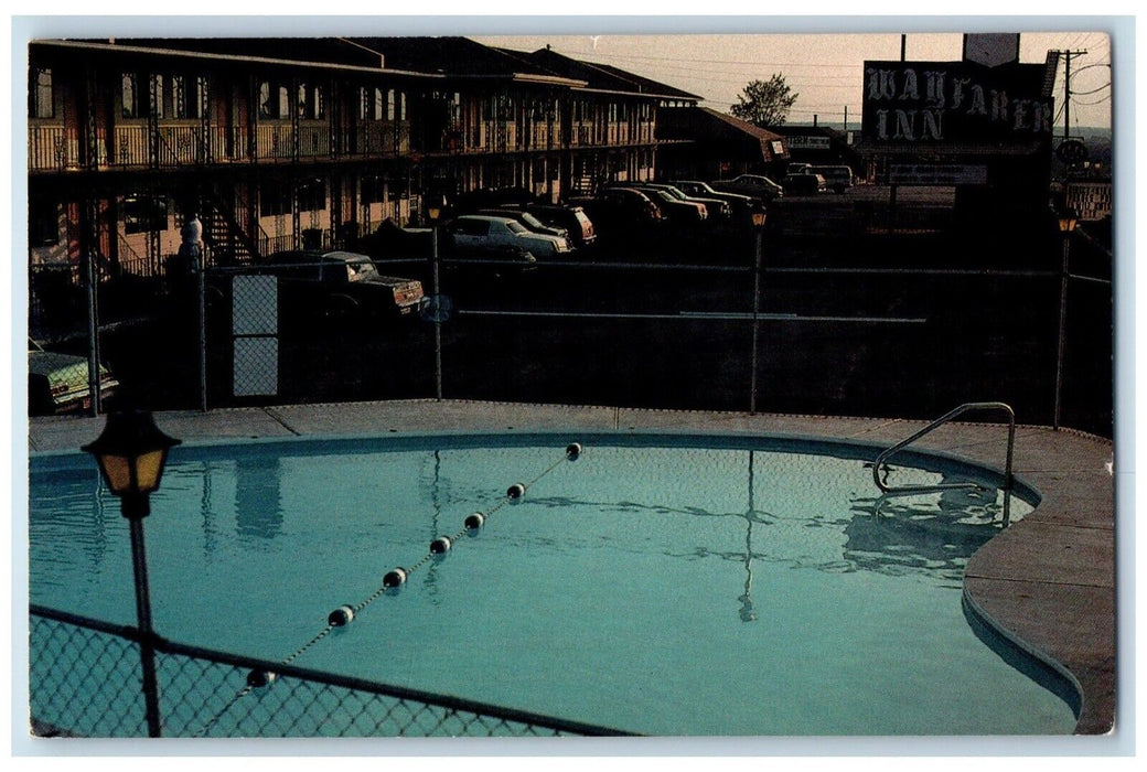 Wayfarer Inn Swimming Pool Cars Rolla Missouri MO Unposted Vintage Postcard