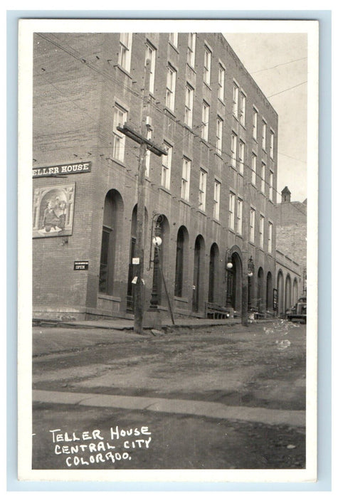 c1930's Teller House Central City Colorado CO Unposted RPPC Photo Postcard