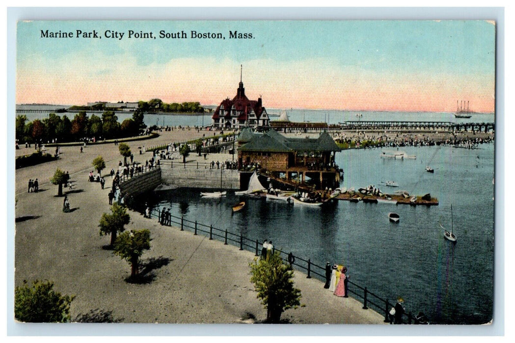c1930's Marine Park City Point South Boston Massachusetts MA Vintage Postcard