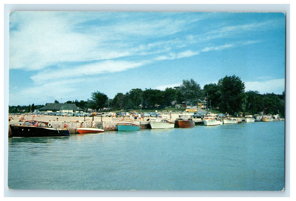 c1950's Entrance to Auxsable River at Grand Bend Canada Vintage Postcard