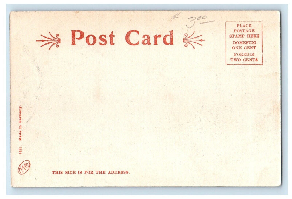 c1905 Main Street View Trolley Springfield Massachusetts MA Antique Postcard