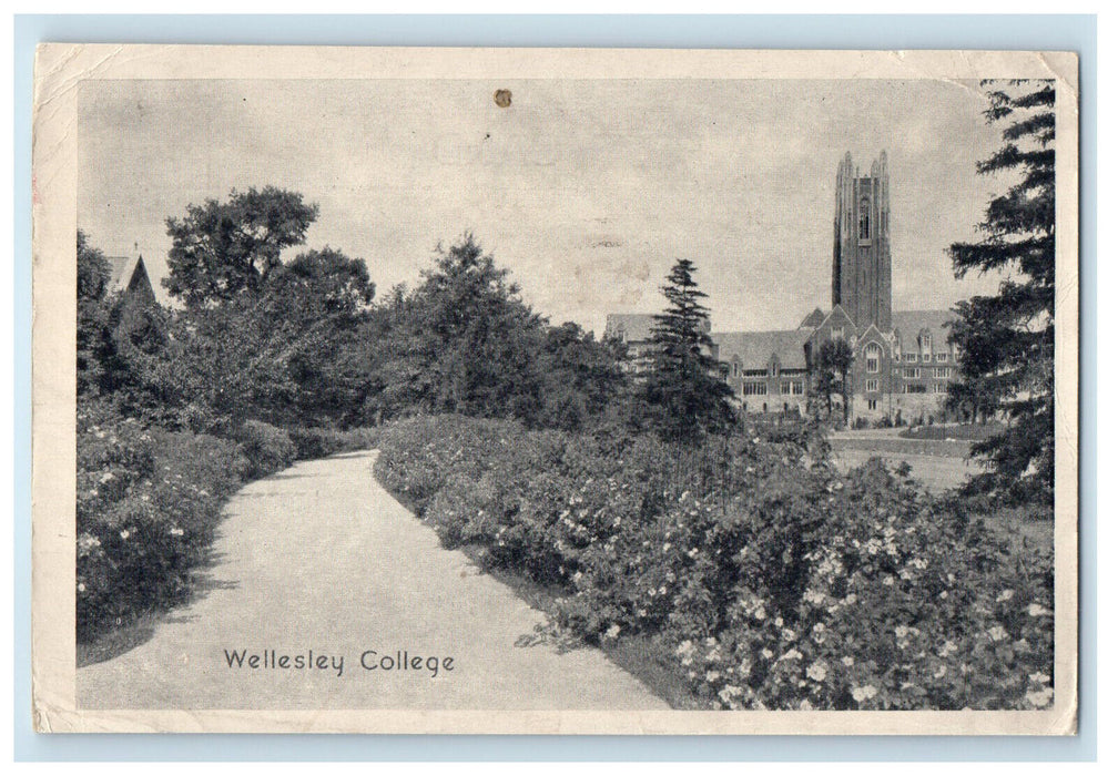 1939 Flowery Road, Wellesley College, Wellesley Massachusetts MA Postcard