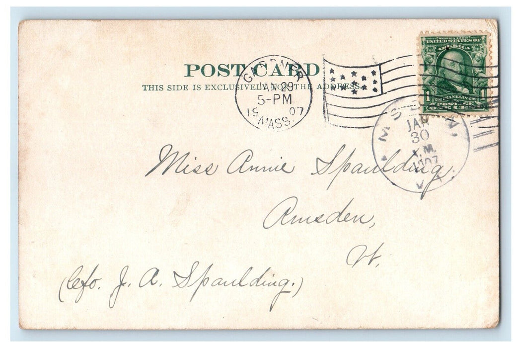 1907 F. W. Smith Silver Factory Building Gardner Massachusetts MA Postcard