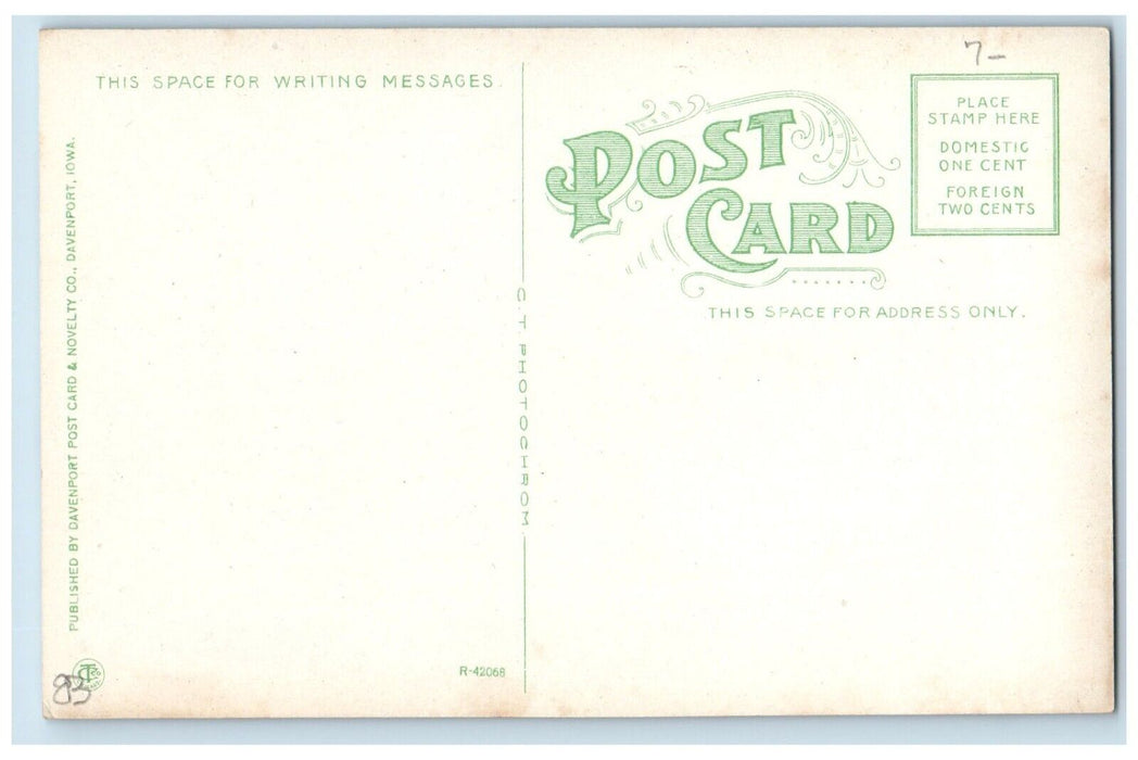 c1930's Fifth Avenue Frank Morse Clothing Stores Moline Illinois IL Postcard