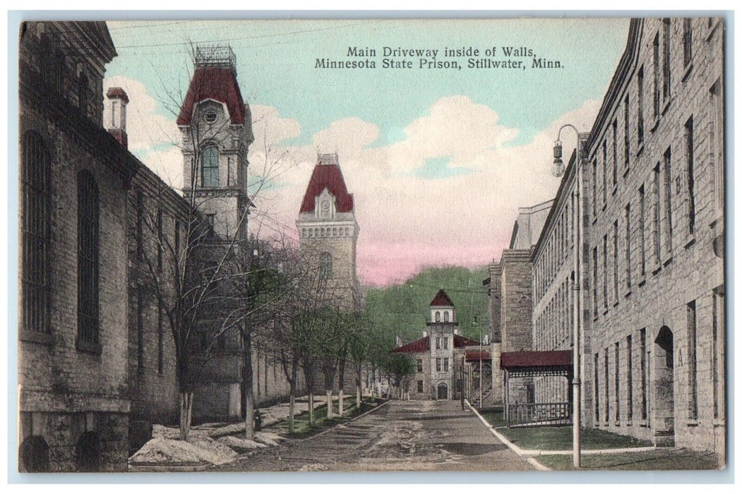 Main Driveway Inside of Walls Minnesota State Prison Stillwater MN Postcard