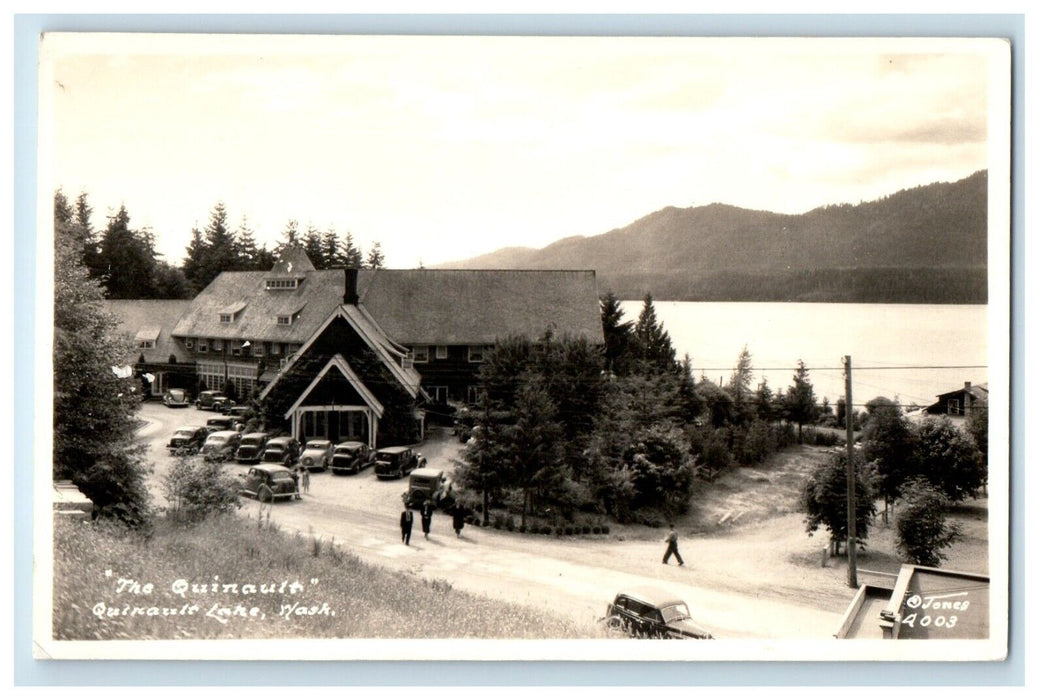 c1940's The Quinault Lake Washington WA RPPC Photo Unposted Vintage Postcard