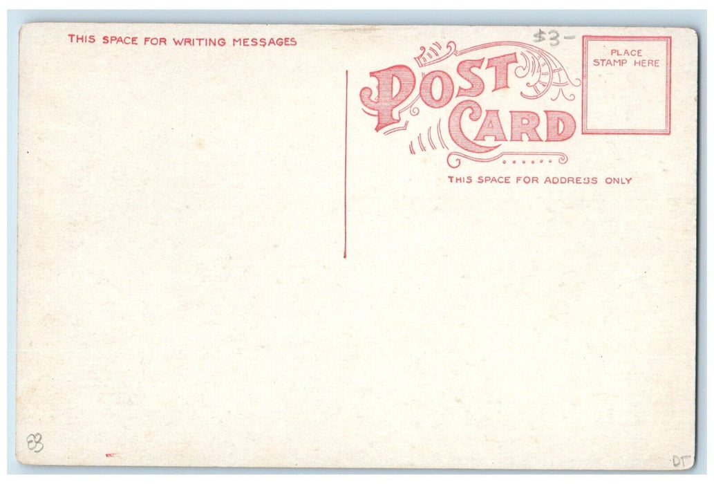 c1910's Congress St. From Market Square Trolley Train Portsmouth NH Postcard