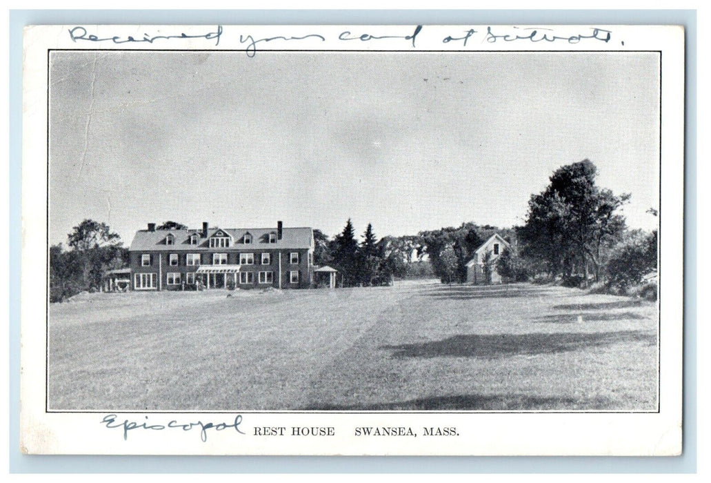 1940 View Of Rest House Mansion Swansea Massachusetts MA Posted Vintage Postcard